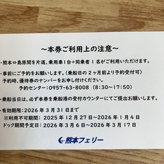 片道乗船チケット2枚の画像