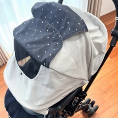 【コンビA型ベビーカー＆防寒用フットマフ】新生児〜3歳頃対象/エッグショック/折りたたみ可の画像