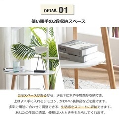 サイドテーブル 円形 40cm ナイトテーブルの画像