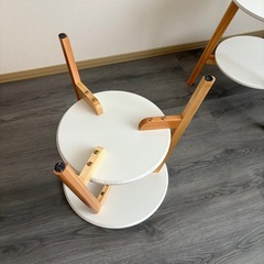 サイドテーブル 円形 40cm ナイトテーブルの画像