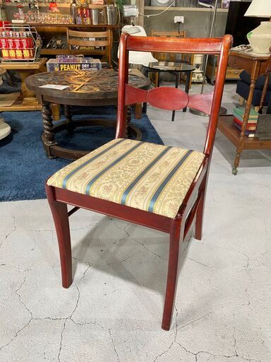 F29★神戸洋家具★メープル不二家 チェア イス W40cm 木製フレーム ダイニングチェア ドレッサーチェア