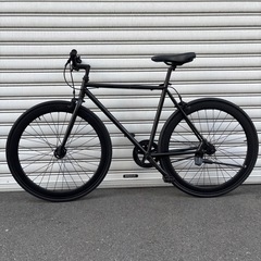 【8万で購入】ピストバイク 700c 黒 美品 自転車 お洒落 ロードバイク クロスバイク マウンテンバイク ビーチクルーザー BMX アメ村 堀江 表参道 原宿 青山 中目黒 モード HIPHOP Y2K ギャルソン　リックオウエンス【早い者勝ち】の画像