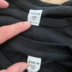 SHEIN トレーナー 裏起毛　120cm 100cm セット リンク　ペアの画像