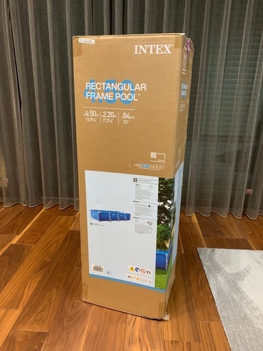 INTEXフレームプール 4.5m×2.2m×84cm 家庭用プール INTEX 夏休み ガレージプール 水泳練習　 インテックス　おまけ付き