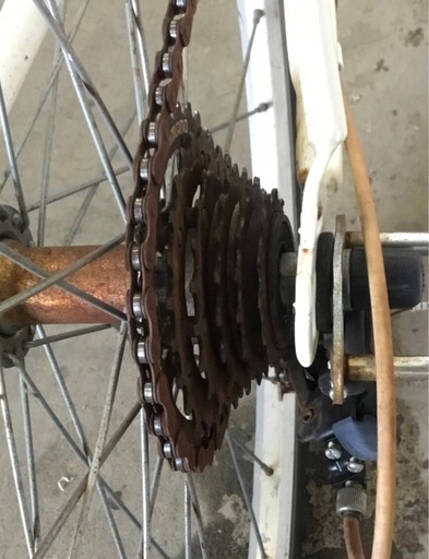 h-138△ q 岐阜発/ Blue Point/ 28インチ/ 自転車/ クロスバイク/ 6段変速/ 変速レバーグリップ劣化あり/ 現状品/ R7.3/30 △