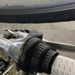 h-138△ q 岐阜発/ Blue Point/ 28インチ/ 自転車/ クロスバイク/ 6段変速/ 変速レバーグリップ劣化あり/ 現状品/ R7.3/30 △の画像