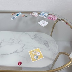 Francfranc ガラステーブルの画像