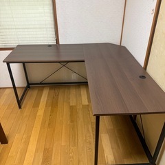 L字型パソコンデスクの画像