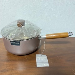 フレイズ こびりつきにくい IH・ガス対応 片手鍋 18cm ガラス蓋付の画像