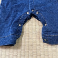 美品【80】べべ ロンパース デニムカラー 冬服の画像