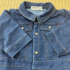 美品【80】べべ ロンパース デニムカラー 冬服の画像