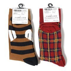graniph 靴下2足セット IKAKU レッサーパンダ グラニフの画像
