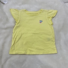 GU GIRLSグラフィックT 110センチ 110㎝　半袖Tシャツ 子供　黄色の画像