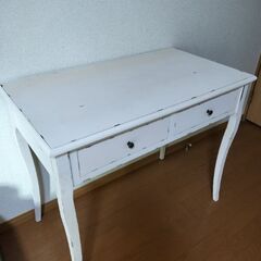 姫系デスク　アンティーク風　シャビーシック　猫足　ドレッサー　学習机の画像
