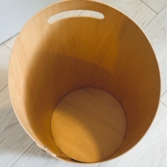 新品【北欧デザイン】曲木 ダストボックス 収納 インテリア シンプル スタイリッシュ　ナチュラル Lサイズ の画像