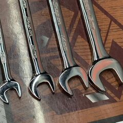 【中古】スナップオン Snap-on VOM810/1012/1214/1417 オープンエンドレンチ 4点セット【ハンズクラフト佐賀】の画像
