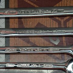 【中古】スナップオン Snap-on VOM810/1012/1214/1417 オープンエンドレンチ 4点セット【ハンズクラフト佐賀】の画像