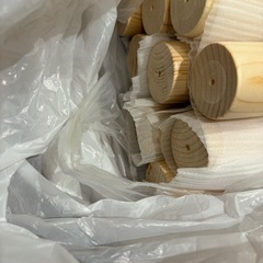 木製ベッド脚セット（ナチュラルウッド）　9本の画像