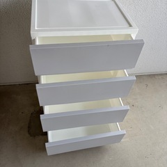 ワイドチェスト デコニー4
段 ライトグレー／ホワイト)の画像
