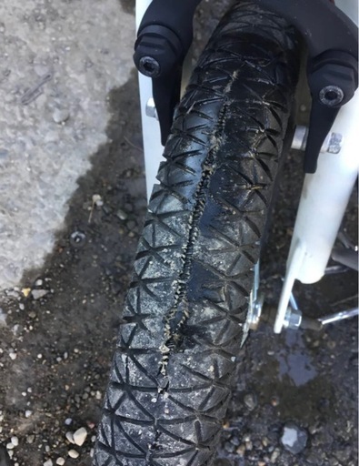 h-142△ 岐阜発/ DEEPER/ BMX/ 自転車/ 20インチ/ ジャイロ/ 走行確認/ フロントタイヤ割れかけ/ 現状品/ 管05s/ R7.1/22 △