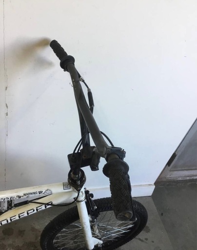 h-142△ 岐阜発/ DEEPER/ BMX/ 自転車/ 20インチ/ ジャイロ/ 走行確認/ フロントタイヤ割れかけ/ 現状品/ 管05s/ R7.1/22 △