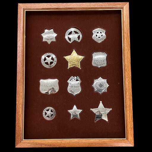 フランクリンミント1987アメリカ連邦保安官 レプリカ バッジ 12種 925