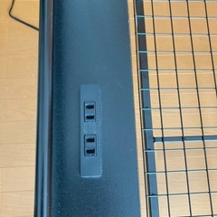 シングルベッド　フレーム　棚は黒の画像