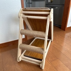 猫ちゃん用爪研ぎボード　木製フレーム付きの画像