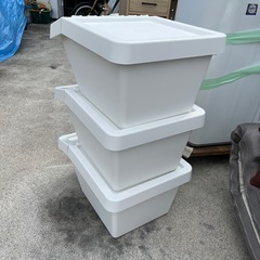 【IKEA】SORTERA ソルテーラ　ホワイト　白　ケース　分別ゴミ箱　37L 収納棚　収納家具　インテリア　玩具箱　おもちゃ箱 【3個セット】の画像