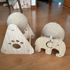 猫ちゃん用爪研ぎボール　2点セットの画像