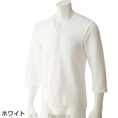 8分袖キルト背当て付ワンタッチシャツ　紳士用　新品の画像