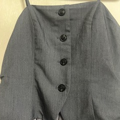 グレー キャミワンピース ロングドレの画像