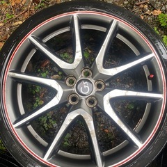 30プリウスG's 純正ホイール 18インチ 7.5J　赤ライン タイヤ使用不可の画像