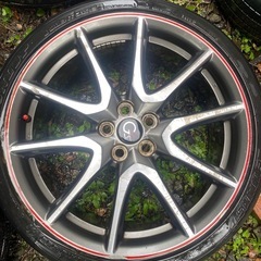30プリウスG's 純正ホイール 18インチ 7.5J　赤ライン タイヤ使用不可の画像