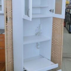 レンジボード ニトリ COPAIN T ホワイト ミドルレンジボード 幅58.5cm エナメル 鏡面 キッチンボード コパン 無地 札幌 西野店の画像