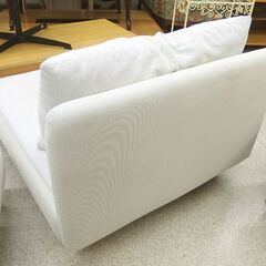 IKEA 1人掛けソファ ② イケア ソーデルハムン ホワイト系 ファブリック ☆ 札幌市北区屯田 の画像