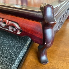 M2509-425 花台 飾り台 盆栽 木製 木彫 キズ汚れ有りの画像