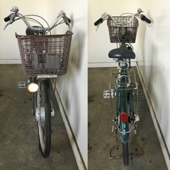 h-146△ q 岐阜発/ サンヨー/ ENACLE/ 電動アシスト自転車/ 26インチ/3段変速/充電器付き/ 走行確認/ タイヤひび割れあり/ 現状品/ R7.9/22 △の画像