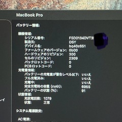 (難あり) Macbook Pro 16インチ　A2141 2019 Apple 16GBの画像