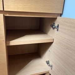 （取引中）無印良品　木製　3連キャビネットの画像