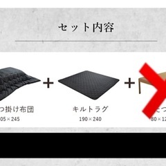 こたつ布団・こたつ敷き布団(クリーニング済み)の画像