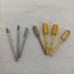 ネイルラボ ネイルビット ゴールド ビットセット 電動ネイルマシン対応 爪磨き ジェルオフ サロン 自宅ケア　250926-8Tの画像