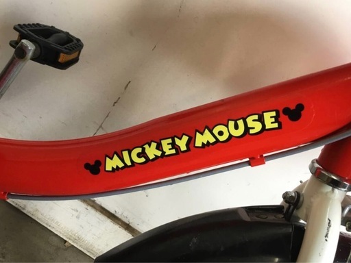 h-151△ q 岐阜発/ 子供用自転車/ MICKEY MOUSE/ 16インチ/ ミッキーマウス/ 変速なし/ 自転車/ 現状品/ 管03s/ R7.7/11 △