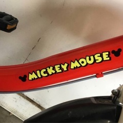 h-151△ q 岐阜発/ 子供用自転車/ MICKEY MOUSE/ 16インチ/ ミッキーマウス/ 変速なし/ 自転車/ 現状品/ 管03s/ R7.7/11 △の画像