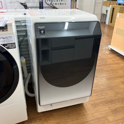 安心の1年保証付。【SHARP ドラム式洗濯乾燥機　ES-W114-SL 2022年製　洗濯11.0kg 乾燥6.0kg】取りに来れる方限定