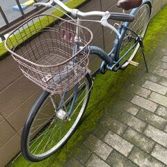 リサイクルショップどりーむ荒田店　No517 自転車　シティサイクル　２７インチ　LEDオートライト付き♪　乗りやすいフラットハンドルタイプ♪の画像