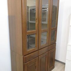 ジモティー割引🏷️【ジャングルジャングル 岸和田和泉インター店】食器棚1 ブラウン 和泉市 堺市 岸和田市 泉大津市 高石市 泉北郡熊取町の画像