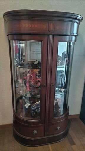 キャビネット　ショーケース　飾り棚　アンティーク家具