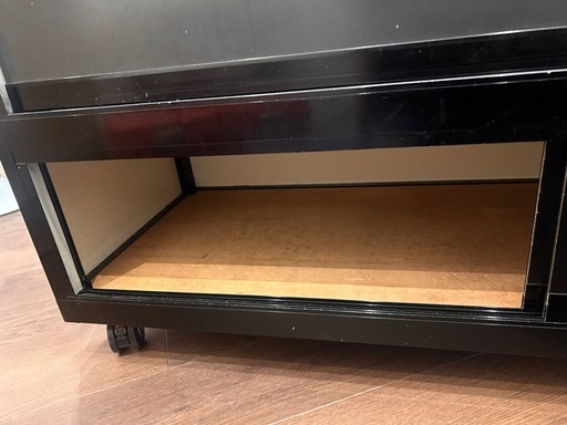 【現地受取限定】ガラスショーケース 3段 黒色