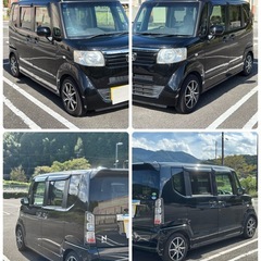🉐お買得車🉐全コミ‼️ 名変無料‼️H24 N-BOX‼️人気の黒！大人気‼️🙆‍♀️ディーラー下取車👌修復歴無し🤩車検満タン令和9年9月❗️リア両スライドドア⭕️左リアパワースライドドア🚪プッシュスマートキー🔑 リアスポイラー⭕️即渡し🙆‍♂️そのまま乗って帰れます🉐の画像